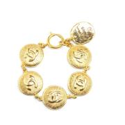 Chanel Vintage Pre-owned Metall halsband Yellow, Dam