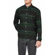 Paul Smith Randig Overshirt Grön Svart Bred Stil Multicolor, Herr