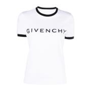 Givenchy Vita T-shirts och Polos med Logotyp White, Dam