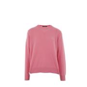 Acne Studios Rosa Ullstickad Face Logo Tröja Pink, Herr