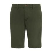 Boggi Milano Shorts i gabardynowej tkaninie stretch Green, Herr