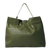 Issey Miyake Geometriska Kakel Tote Väska Green, Herr