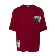 Undercover Mörkröd Bomull Jersey T-shirt Red, Herr