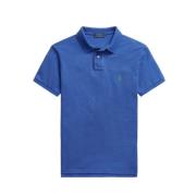 Polo Ralph Lauren Slim Fit Piqué Bomullspolo Blue, Herr