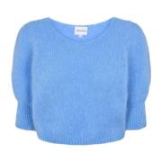 American Dreams Himmelblå Alpacka Pullover Blue, Dam