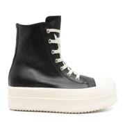 Rick Owens Svarta Sneakers med Mega Bumper Black, Dam