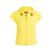 Roberto Cavalli Logo Track Jacket med Cap Sleeves Yellow, Dam