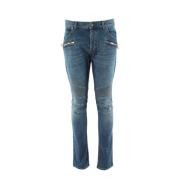 Balmain Slim Fit Blå Jeans för Herrar Blue, Herr