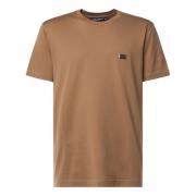 Dolce & Gabbana Brun Smocked T-shirts och Polos Brown, Herr