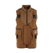 Moncler Grafisk Beige Ärmlös Kappa Brown, Herr