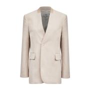 MM6 Maison Margiela Jacka enkelknäppt Beige, Dam