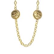 Chanel Vintage Pre-owned Metall halsband Yellow, Dam