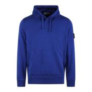 Stone Island Klassisk Logohoodie med Emblem Blue, Herr