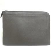 Hermès Vintage Pre-owned Tyg kuvertvskor Gray, Dam