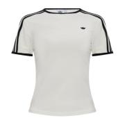 Adidas Originals T-shirt med logotyp White, Dam