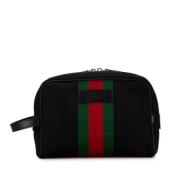 Gucci Vintage Pre-owned Canvas kuvertvskor Black, Dam