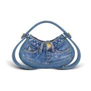 Balmain Medium denim Jolie Madame väska Blue, Dam