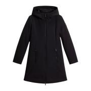 Woolrich Svart Tech Softshell Dunjacka Black, Dam