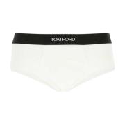 Tom Ford Vitt stretch bomullsskjut set White, Herr