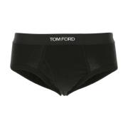 Tom Ford Snygg Svart Stretch Bomullsslip Set Black, Herr