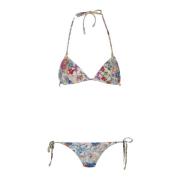 Zimmermann Blommig Spliced Mini Tri Bikini Multicolor, Dam