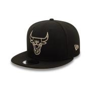 New Era Svart Bulls NBA Wordmark Keps Black, Herr