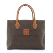 Celine Vintage Pre-owned Canvas handvskor Brown, Dam