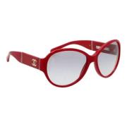 Chanel Vintage Pre-owned Glas solglasgon Red, Dam