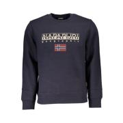 Napapijri Bl Bomullssweatshirt fr Mn Blue, Herr