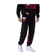 New Era Svarta Bulls NBA Neon Logo Jogger Byxor Black, Herr