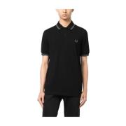 Fred Perry Svart 3D Grafisk Laurel Polo Skjorta Black, Herr