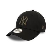 New Era Svart Yankees Metallic Ungdomkeps Black, Herr