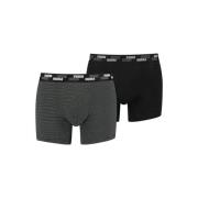 Puma Svart Mini Stripe Trunk Boxers Black, Herr