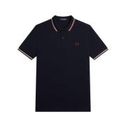 Fred Perry Marino Twin Tipped Polo Shirt Blue, Herr