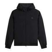 Fred Perry Svart Brentham Huva Jacka Black, Herr