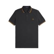 Fred Perry Antracit Twin Tipped Polo Skjorta Green, Herr