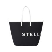 Stella McCartney Bananatex® Axelväska Svart Vit Black, Dam