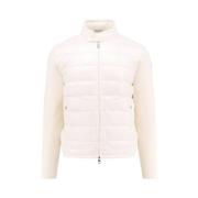 Moncler Ullblandad Dragkedja Jacka White, Herr