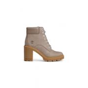 Timberland Beige Läder Ankelboots med Gummisula Beige, Dam