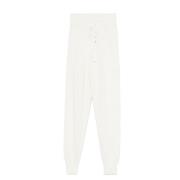 Ermanno Scervino Vita Pointelle-Stickade Byxor med Ränder White, Dam