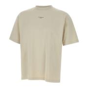 Drole de Monsieur Klassisk Slogan Bomull T-shirt Sand Beige, Herr