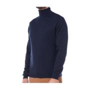 Sun68 Solid Turtle Neck Sweater Blue, Herr