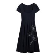 Desigual Vår/Sommar Dam Midi Klänning Black, Dam