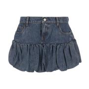 Coperni Denim Minikjol med Fickor Blue, Dam