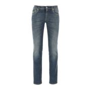 Dolce & Gabbana Slim-Fit Jeans med blekt mönster Blue, Herr