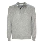 Kangra Grå Ull Cashmere Blandning Zip Tröja Gray, Herr