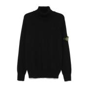 Stone Island Svart Tröja för Män Aw24 Black, Herr