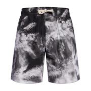 Palm Angels Bomullsshorts med tryck Gray, Herr