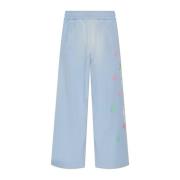 Palm Angels Sweatpants med tryck Blue, Dam