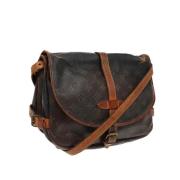 Louis Vuitton Vintage Pre-owned Canvas axelremsvskor Brown, Dam